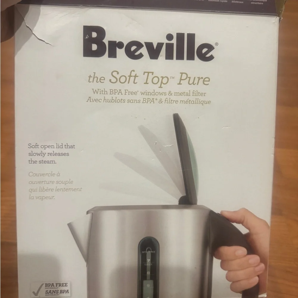 Breville Stainless Steel Electric Kettle in Silver and Black